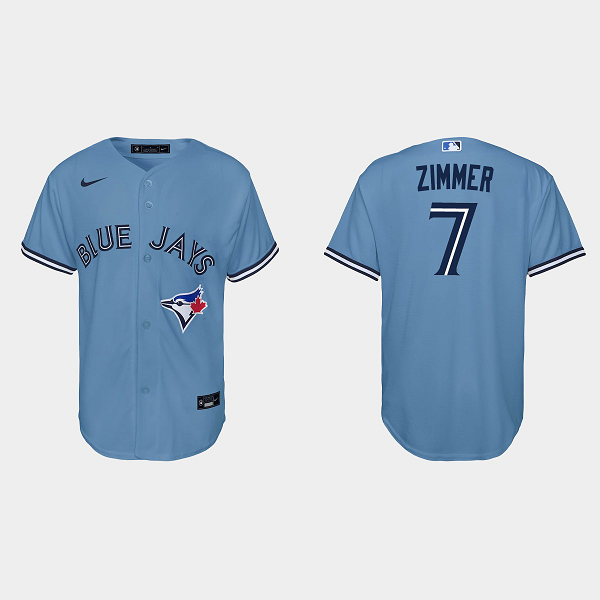 Youth Toronto Blue Jays #7 Bradley Zimmer White MLB Jersey