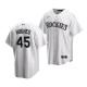 Men's Colorado Rockies #45 Gabriel Hughes 2022 MLB Draft Jersey White Home