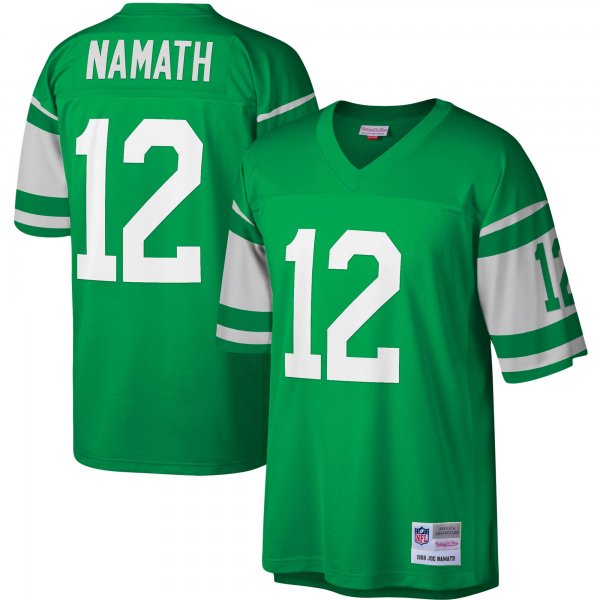 Men's New York Jets Joe Namath Mitchell & Ness Kelly Green Legacy Replica Jersey