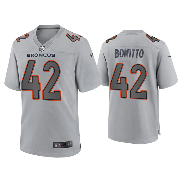 Men's Denver Broncos Nik Bonitto Gray Atmosphere Fashion Game Jersey