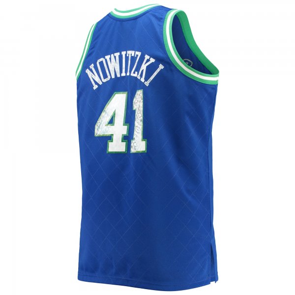 Men's Dallas Mavericks Dirk Nowitzki Mitchell & Ness Blue Big & Tall 1998/99 NBA 75th Anniversary Diamond Swingman Jersey