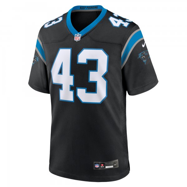 Men's Carolina Panthers Luiji Vilain Nike  Black  Game Jersey