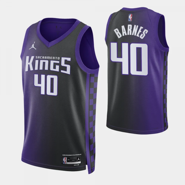 2023-24 Statement Edition Sacramento Kings #40 Harrison Barnes Purple Swingman Jersey