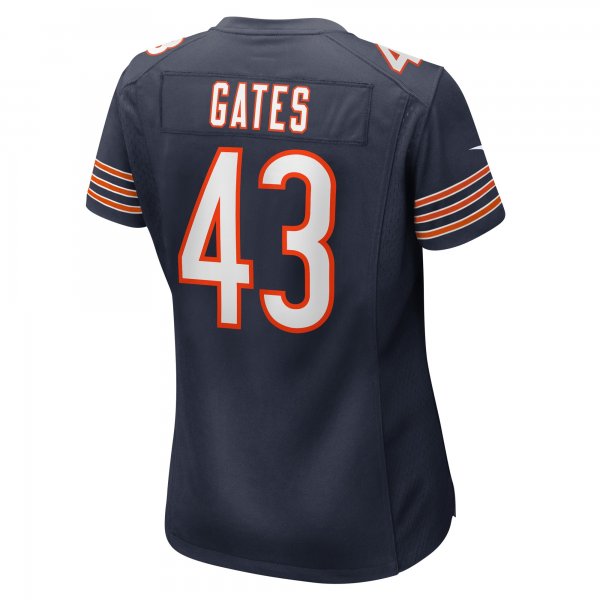 Women's Chicago Bears DeMarquis Gates Nike Navy Game Player Jersey