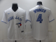 Men's Nike Toronto Blue Jays #4 George Springer White Stitched MLB Cool Base Jersey