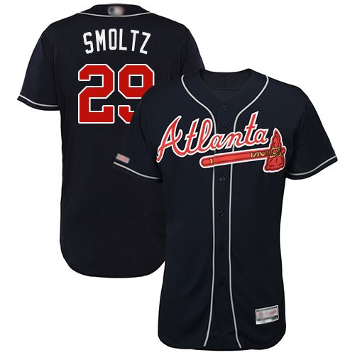 Atlanta Braves #29 John Smoltz Navy Blue Flexbase Collection Stitched MLB Jersey