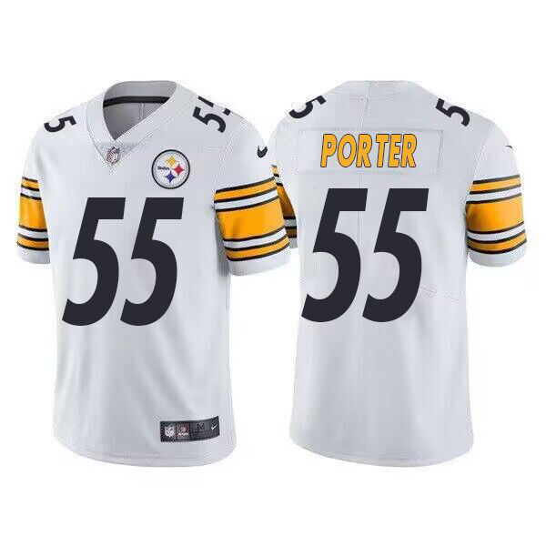 Youth Pittsburgh Steelers #55 Joey Porter White Vapor Limited Jersey