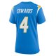 Women's Los Angeles Chargers Gus Edwards Nike  Powder Blue  Game Jersey