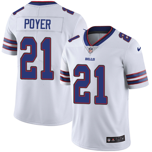 Nike Buffalo Bills #21 Jordan Poyer Men's Limited White Vapor Untouchable Road NFL Nike Jersey