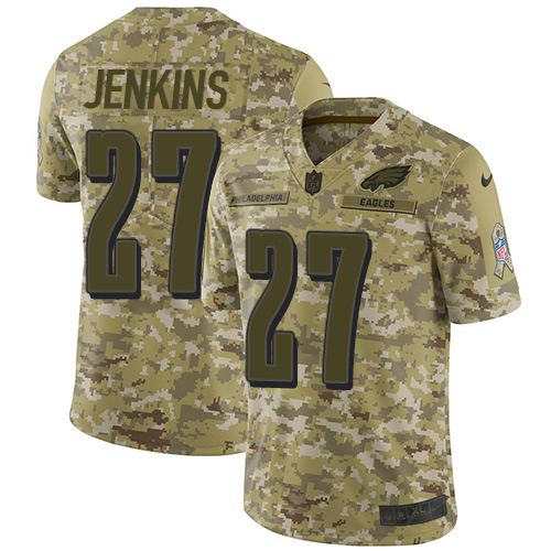 Men's Nike Philadelphia Eagles #27 Malcolm Jenkins Camo Stitched NFL Limited 2018 Salute To Service Jersey