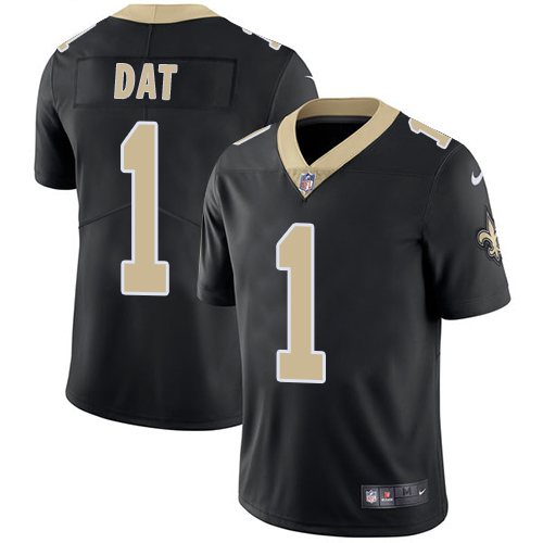 Nike New Orleans Saints #1 Who Dat Black Team Color Men's Stitched NFL Vapor Untouchable Limited Jersey