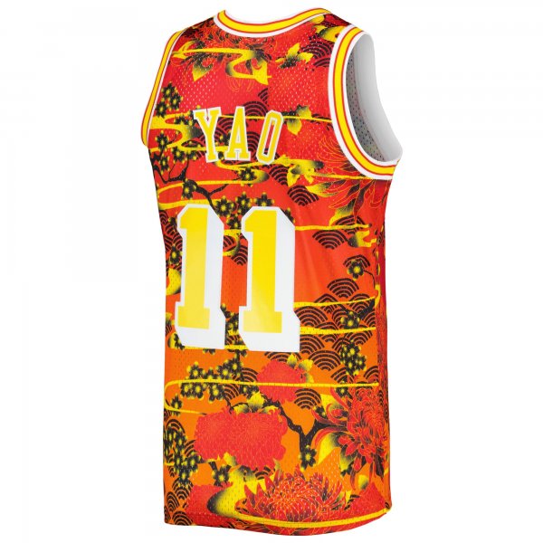 Men's Houston Rockets Yao Ming Mitchell & Ness Red 2004/05 Hardwood Classics Lunar New Year Swingman Jersey