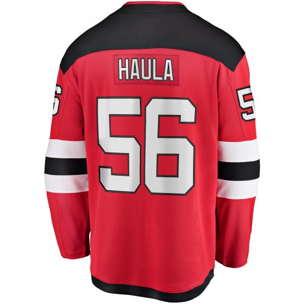 Men's New Jersey Devils Erik Haula Fanatics Red Home Breakaway Player Jersey