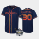 Youth's #30 Kyle Tucker 2022 City Connect Houston Astros Cool Base Navy MLB Jersey with 2022 World Series Patch