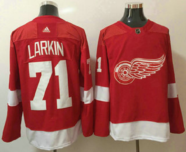 Men's Detroit Red Wings #71 Dylan Larkin Red Home 2017-2018 Hockey Stitched NHL Jersey