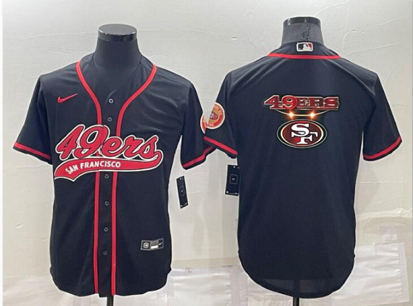 Men's San Francisco 49ers Blank Black Stitched Baseball Cool Base Jersey