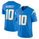 Men's Los Angeles Chargers #10 Justin Herbert Nike Powder Blue Vapor F.U.S.E. Limited NFL Jersey