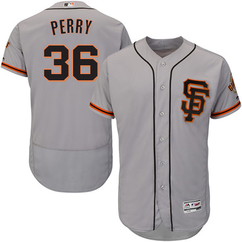 San Francisco Giants #36 Gaylord Perry Grey Flexbase Collection Road 2 Stitched MLB Jersey