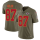 Nike Kansas City Chiefs #87 Travis Kelce Olive Youth Stitched NFL Limited 2017 Salute to Service Jersey