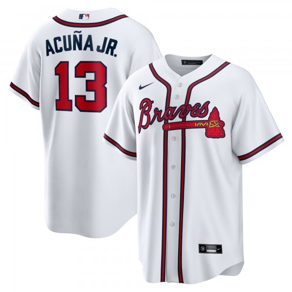 Men's Atlanta Braves Ronald Acuna Jr. Nike White Home Replica Player Name Jersey