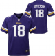 Youth Minnesota Vikings #18 Justin Jefferson Nike Purple Game NFL Jersey